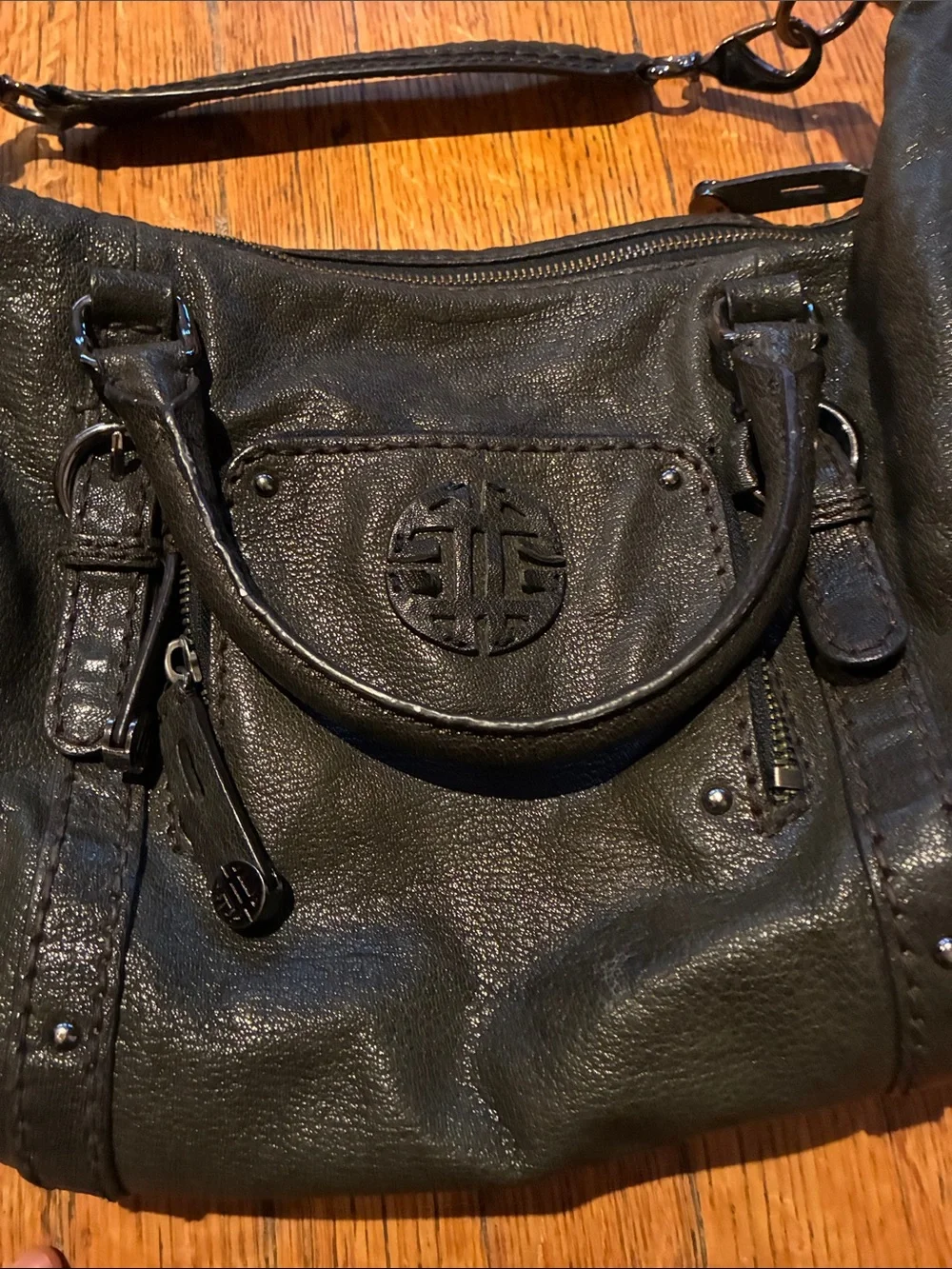 Antonio Melanie Dark Army Green Hobo Bag